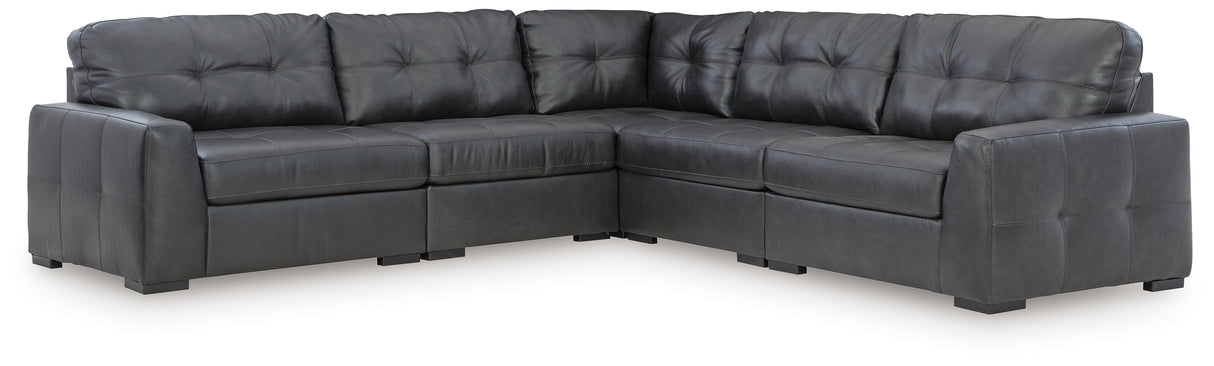 Brindley Pier Fog 5-Piece Sectional from Ashley - Luna Furniture