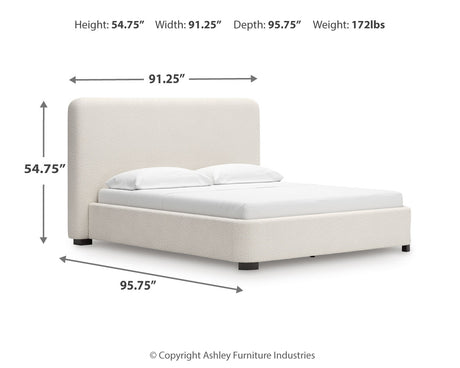 Brintstreet Beige California King Upholstered Bed from Ashley - Luna Furniture