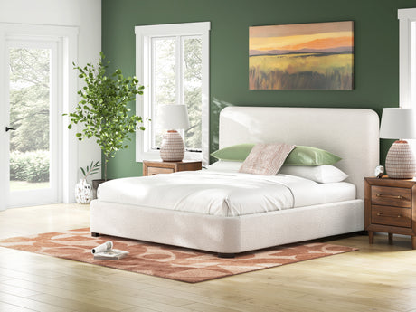 Brintstreet Beige King Upholstered Bed from Ashley - Luna Furniture