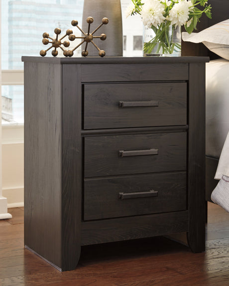Brinxton Charcoal Dresser, Mirror and Nightstand from Ashley - Luna Furniture