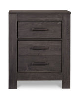 Brinxton Full Panel Bed with Mirrored Dresser and 2 Nightstands in Charcoal from Ashley - Luna Furniture