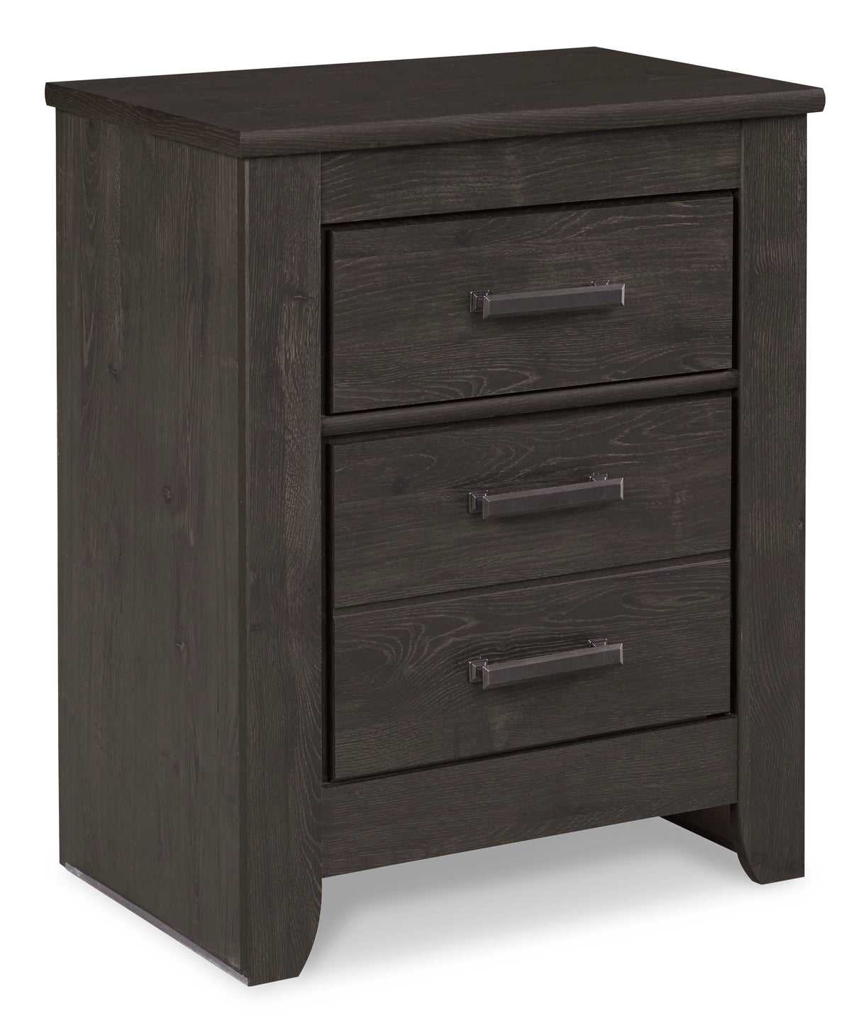 Brinxton Queen Panel Bed with Mirrored Dresser and 2 Nightstands in Charcoal from Ashley - Luna Furniture
