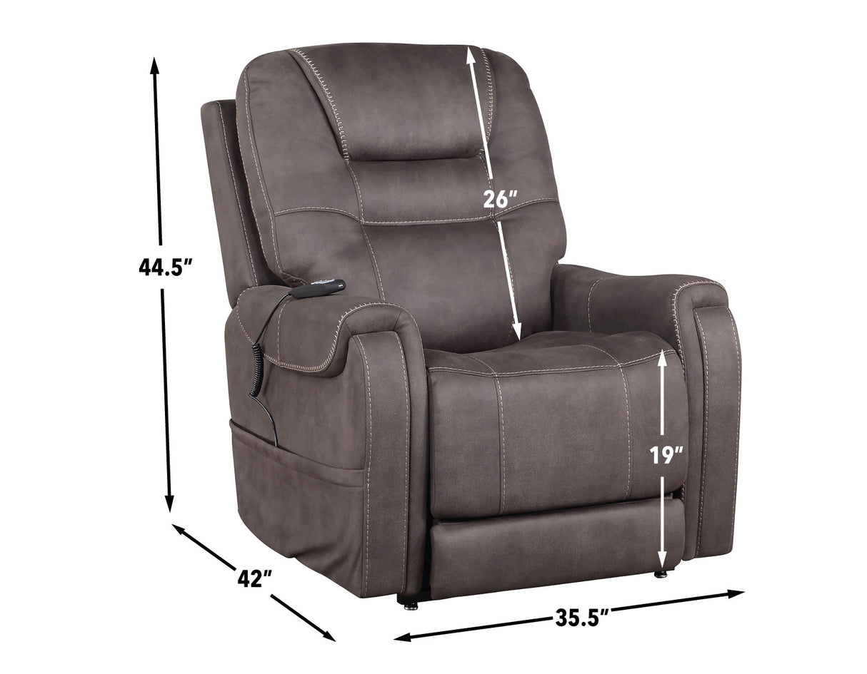 Brisbane Stone Power Lift Chair w/Three Heat Zones from Steve Silver - Luna Furniture
