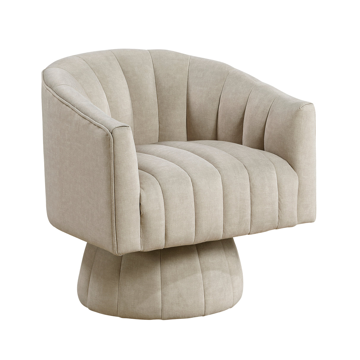 Bristol Taupe Swivel Chair from Homelegance - Luna Furniture