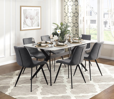 Brixley Mottled Gray/Black Dining Side Chair, Set of 2 from Homelegance - Luna Furniture