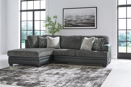 Brixley Pier Graphite 2-Piece Sectional with Chaise from Ashley - Luna Furniture