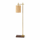 Brizo Bamboo Lampshade Floor Lamp Dark brown and Bronze from Ashcroft Furniture - Luna Furniture
