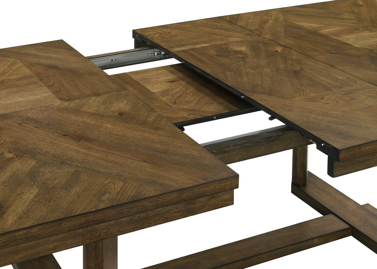Broadmoor Brown Extendable Dining Table from Crown Mark - Luna Furniture