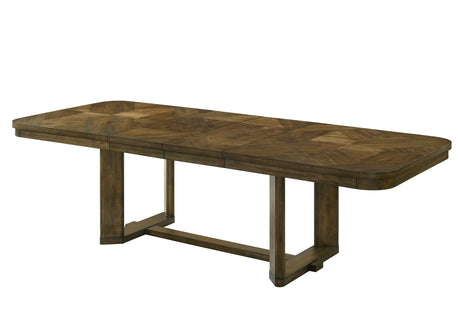 Broadmoor Brown Extendable Dining Table from Crown Mark - Luna Furniture