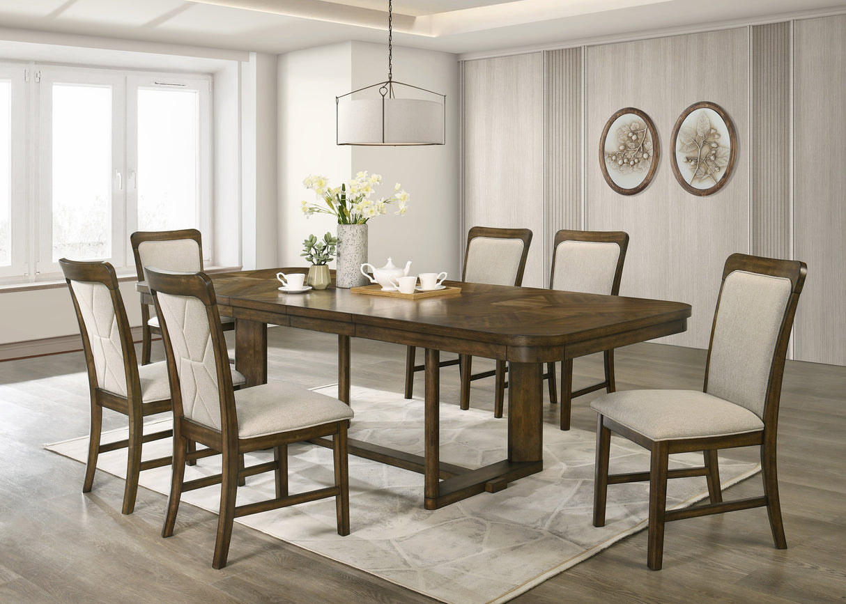 Broadmoor Brown Extendable Dining Set from Crown Mark - Luna Furniture