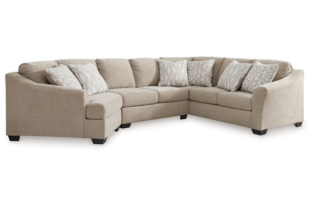 Brogan Bay Cork 3-Piece LAF Cuddler Sectional from Ashley - Luna Furniture