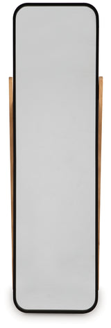 Bronick Black/Brown Floor Mirror from Ashley - Luna Furniture
