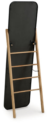 Bronick Black/Brown Floor Mirror from Ashley - Luna Furniture