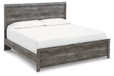 Bronyan King Panel Bed with Dresser in Dark Gray from Ashley - Luna Furniture