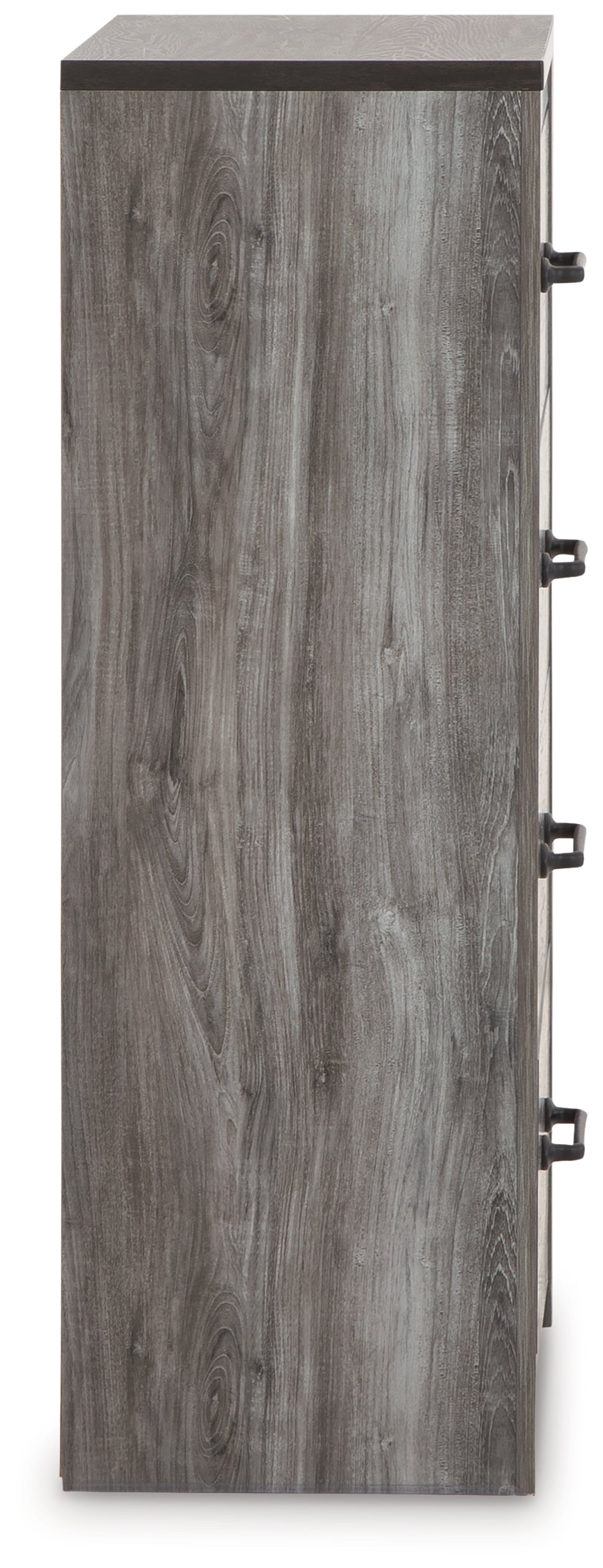 Bronyan King Panel Bed with Mirrored Dresser, Chest and 2 Nightstands in Dark Gray from Ashley Furniture - Luna Furniture