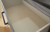 Bronyan King Panel Bed with Mirrored Dresser, Chest and 2 Nightstands in Dark Gray from Ashley Furniture - Luna Furniture