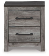 Bronyan King Panel Bed with Mirrored Dresser and 2 Nightstands in Dark Gray from Ashley - Luna Furniture