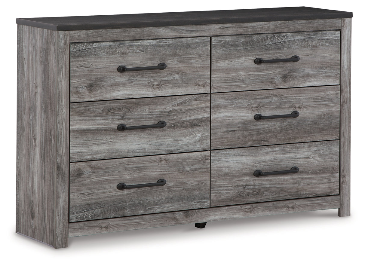 Bronyan Queen Panel Bed with Dresser in Dark Gray from Ashley - Luna Furniture