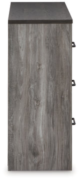 Bronyan Queen Panel Bed with Dresser in Dark Gray from Ashley - Luna Furniture