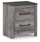Bronyan Queen Panel Bed with Mirrored Dresser and 2 Nightstands in Dark Gray from Ashley - Luna Furniture