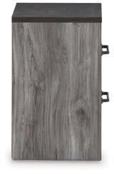 Bronyan Queen Panel Bed with Mirrored Dresser and 2 Nightstands in Dark Gray from Ashley - Luna Furniture