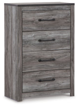 Bronyan Queen Panel Bed with Mirrored Dresser and Chest in Dark Gray from Ashley - Luna Furniture
