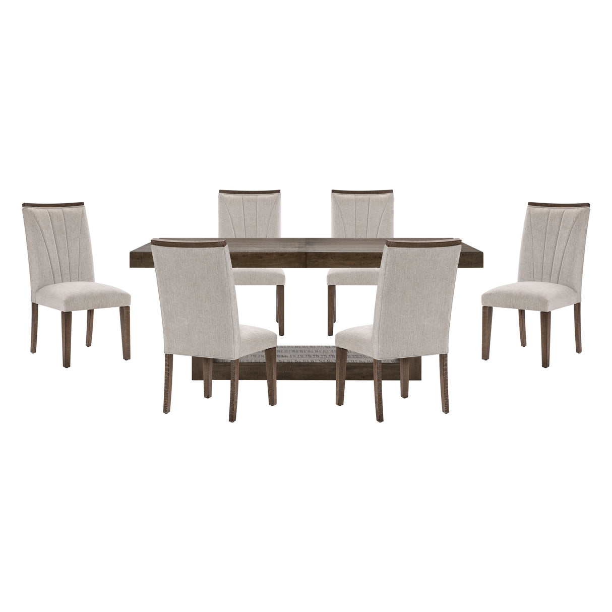 Brookings Brown 7-Piece 96" Extendable Dining Set from Homelegance - Luna Furniture
