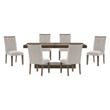 Brookings Brown 7-Piece 96" Extendable Dining Set from Homelegance - Luna Furniture