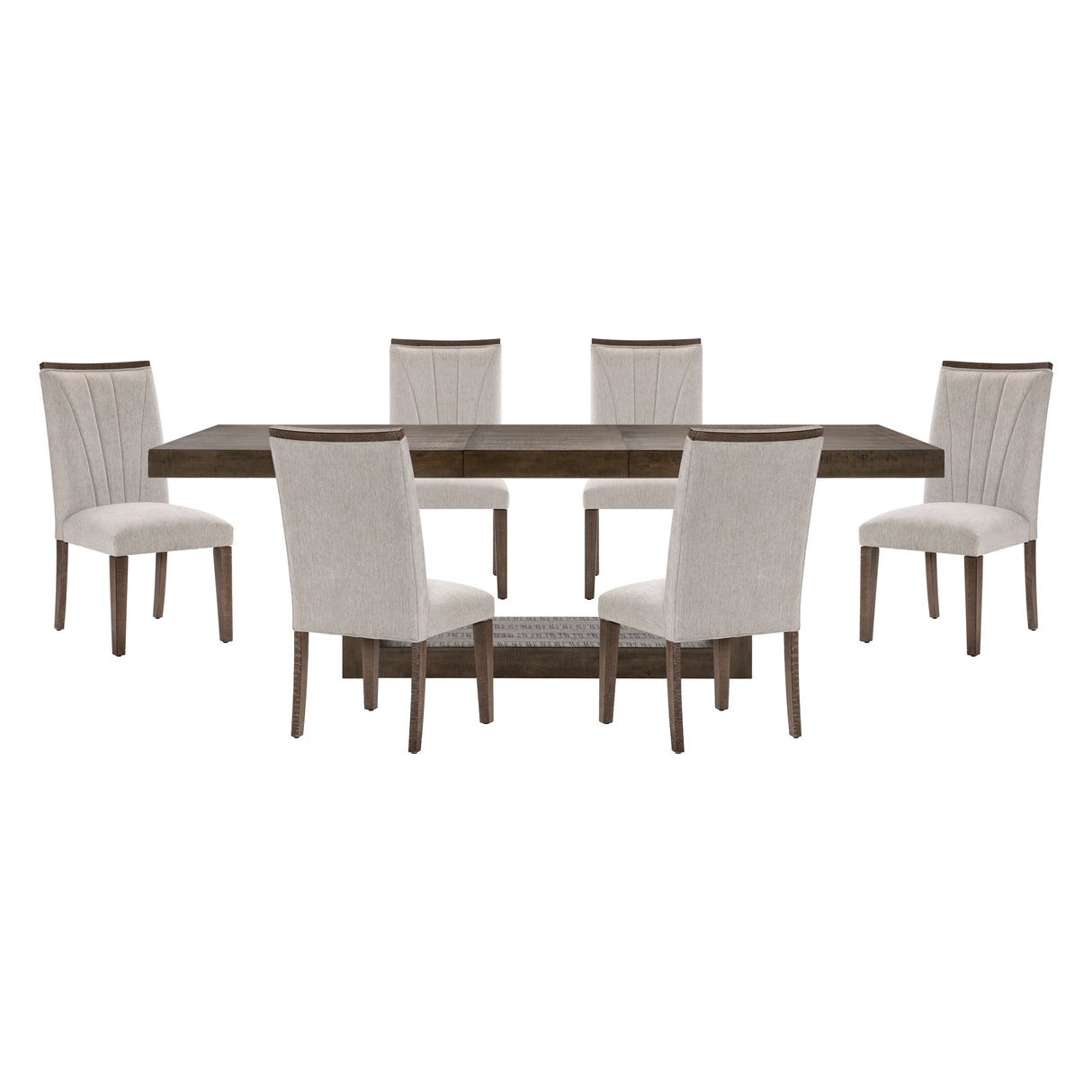 Brookings Brown 7-Piece 96" Extendable Dining Set from Homelegance - Luna Furniture