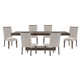 Brookings Brown 7-Piece 96" Extendable Dining Set from Homelegance - Luna Furniture