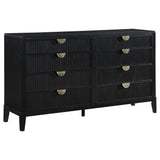 Brookmead Black 4-Piece Upholstered Eastern King Bedroom Set from Coaster - Luna Furniture
