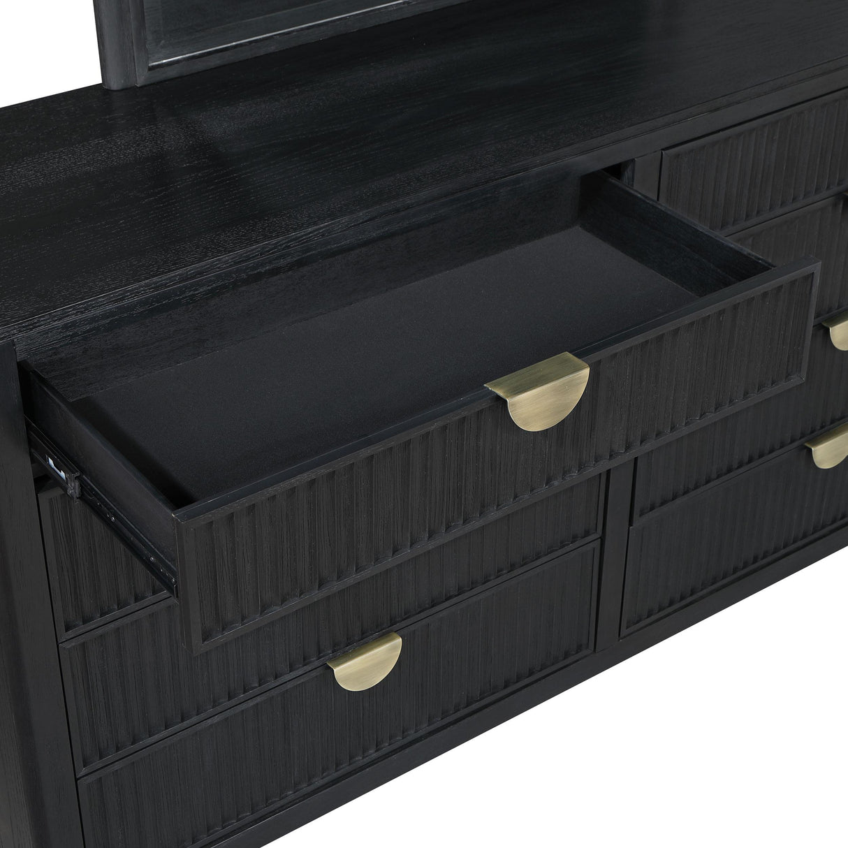 Brookmead Black 4-Piece Upholstered Eastern King Bedroom Set from Coaster - Luna Furniture