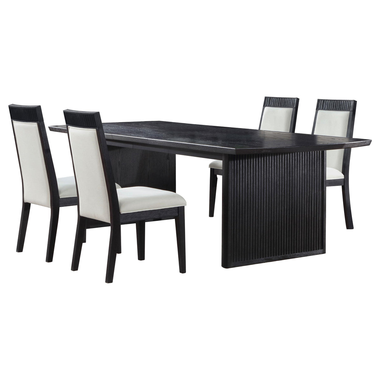 Brookmead Black 5-Piece Extension Leaf Dining Room Set from Coaster - Luna Furniture