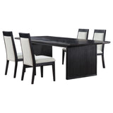 Brookmead Black 5-Piece Extension Leaf Dining Room Set from Coaster - Luna Furniture