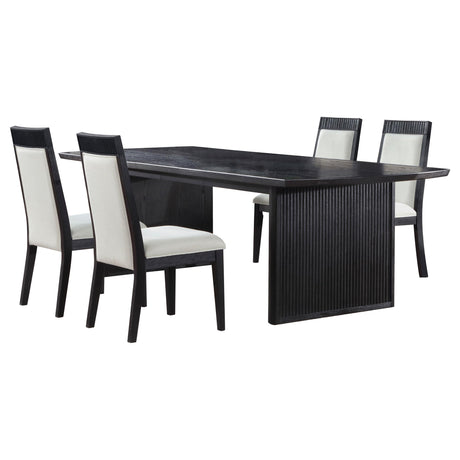 Brookmead Black 5-Piece Extension Leaf Dining Room Set from Coaster - Luna Furniture