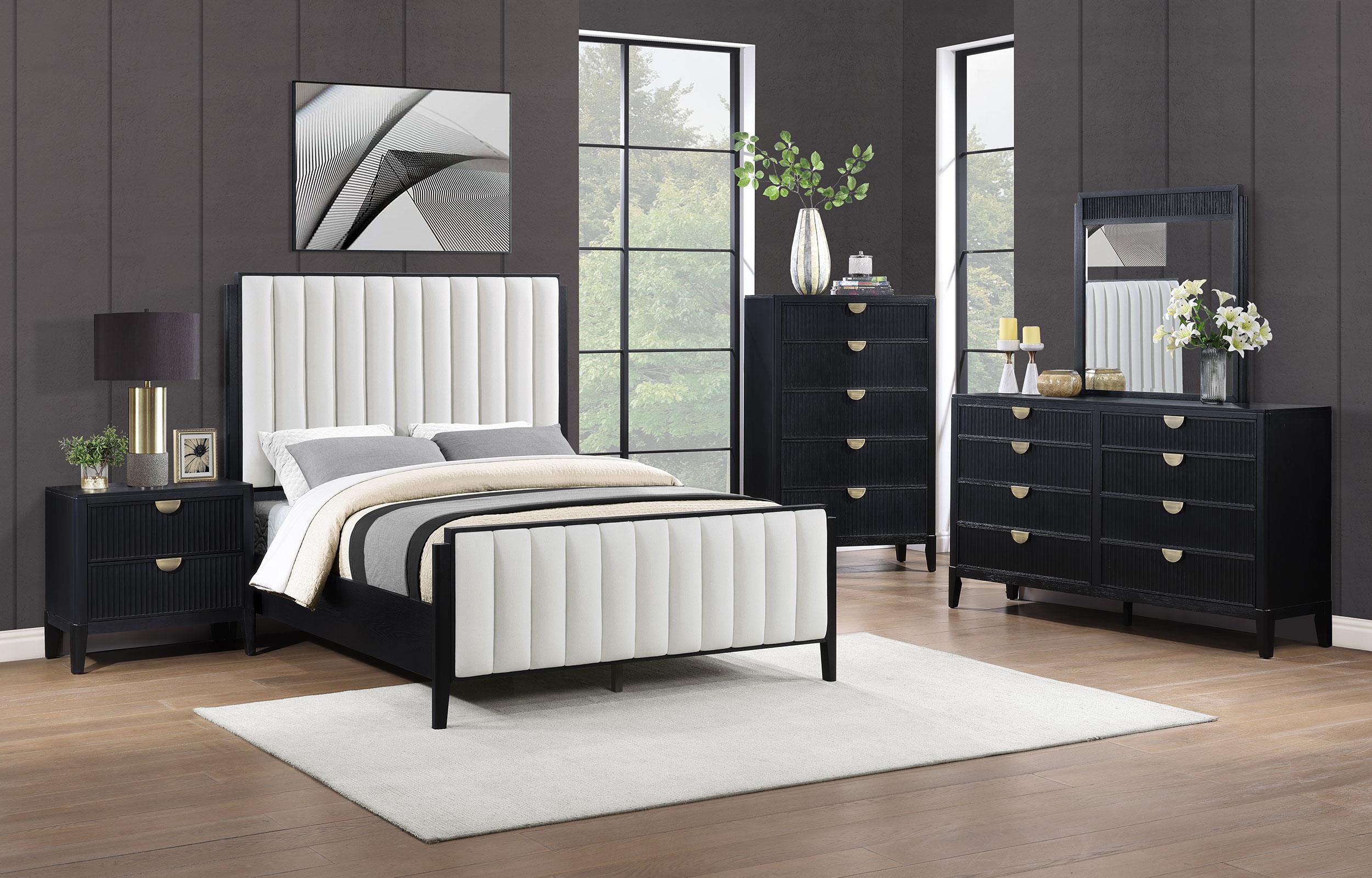 Brookmead Black 60-inch Upholstered Queen Bed – Luna Furniture