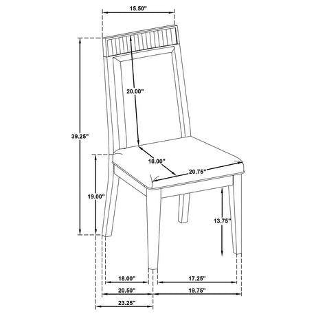 Brookmead Black 7-Piece Extension Leaf Dining Room Set from Coaster - Luna Furniture
