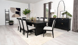 Brookmead Black 9-Piece Extension Leaf Dining Table Set from Coaster - Luna Furniture