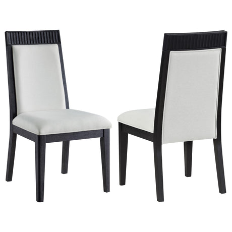 Brookmean Gray and Black Dining Chair, Set of 2 from Coaster - Luna Furniture