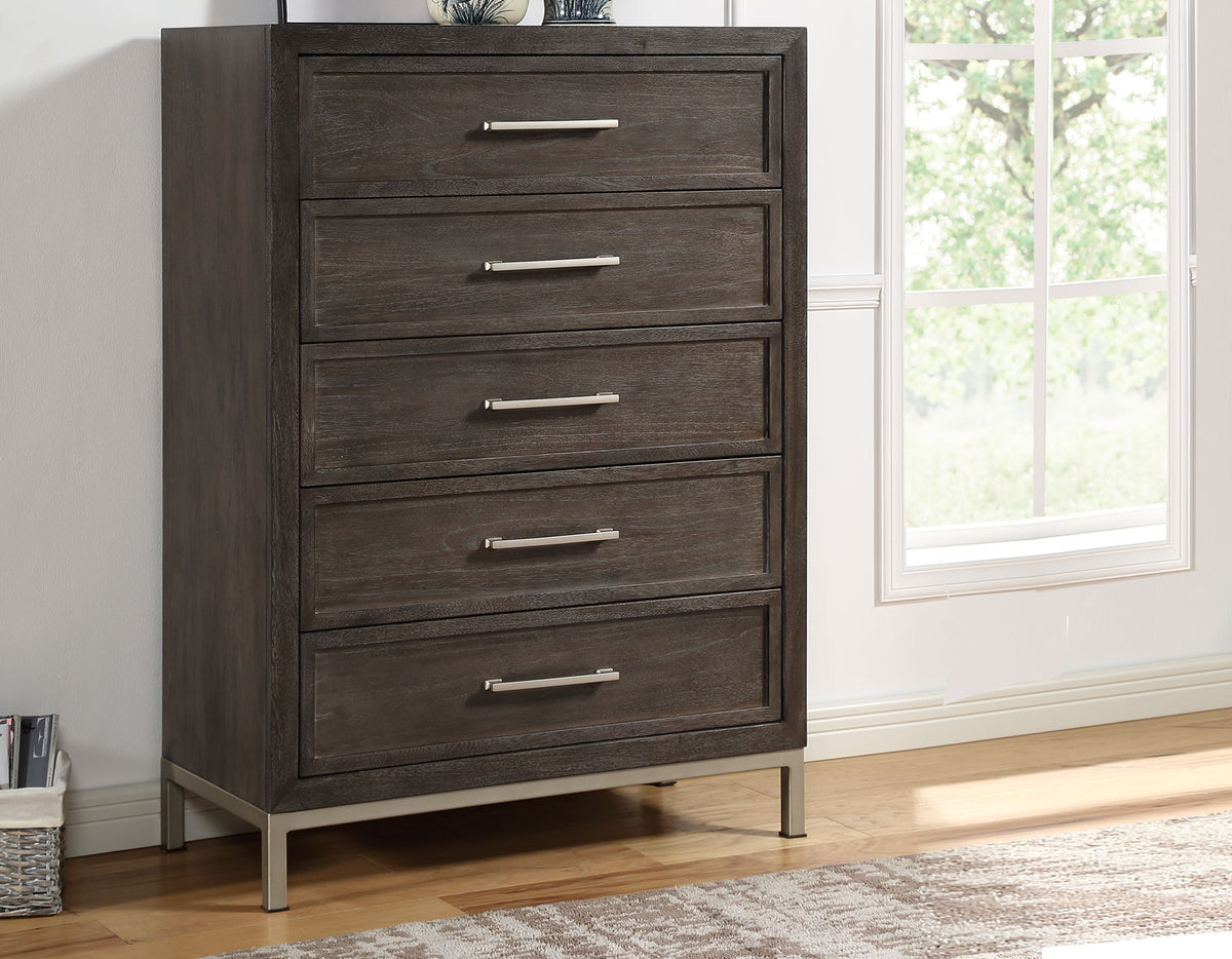 Broomfield Brown 5-Drawer Chest