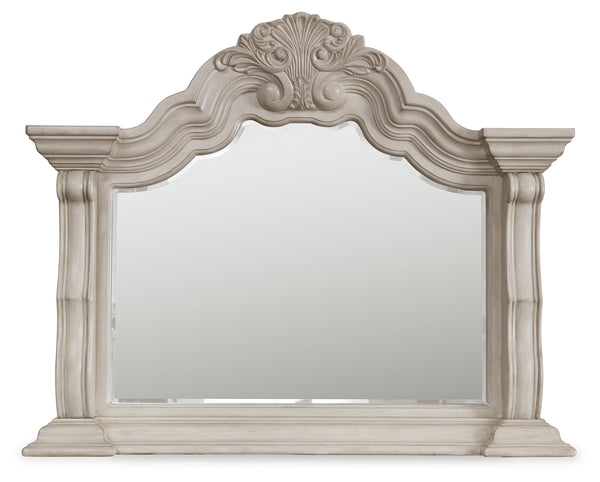 Bruchandi Antique White Bedroom Mirror (Mirror Only)