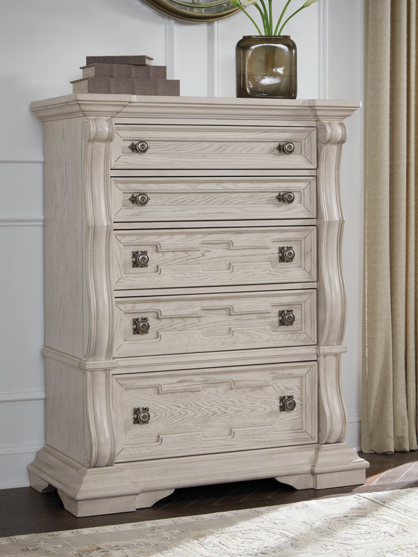 Bruchandi Antique White Chest of Drawers