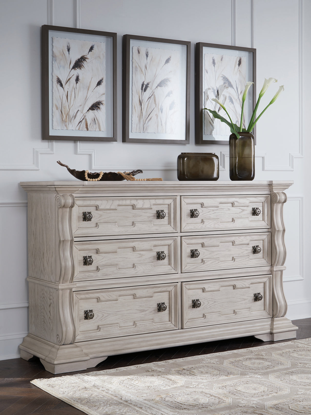Bruchandi Antique White Dresser – Luna Furniture Bruchandi Antique White Dresser – Luna Furniture