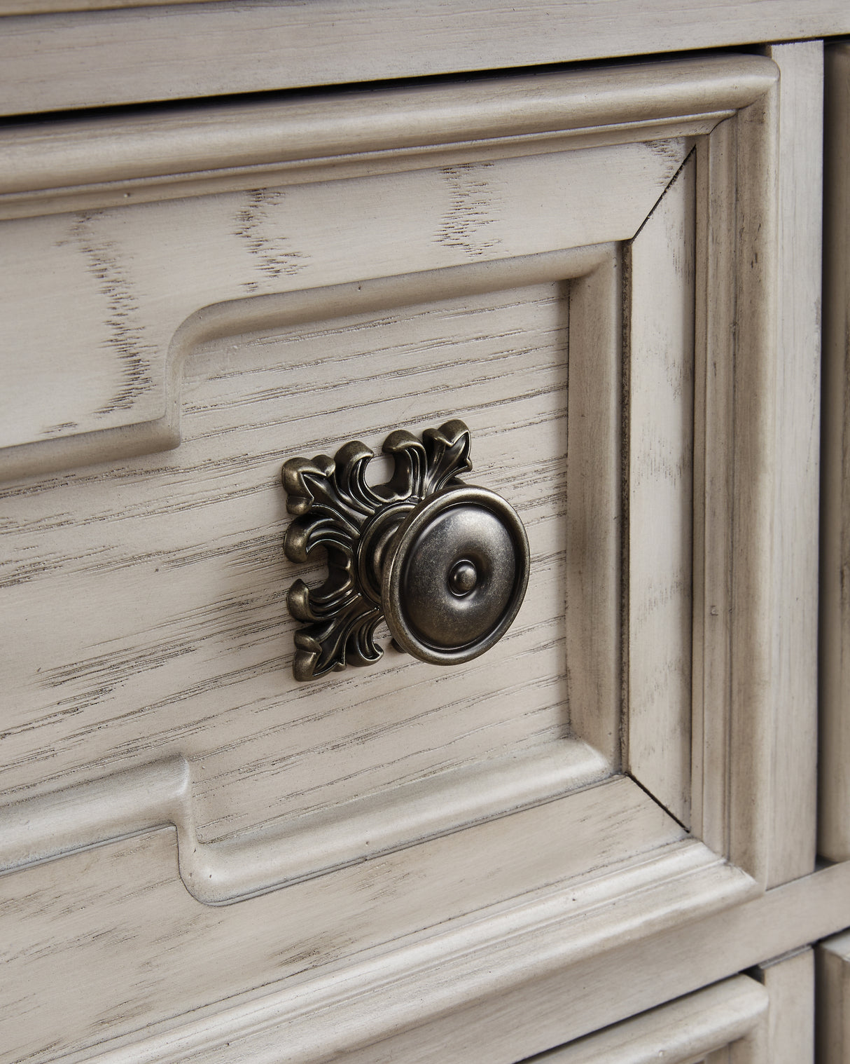 Bruchandi Antique White Dresser and Mirror from Ashley Furniture - Luna Furniture