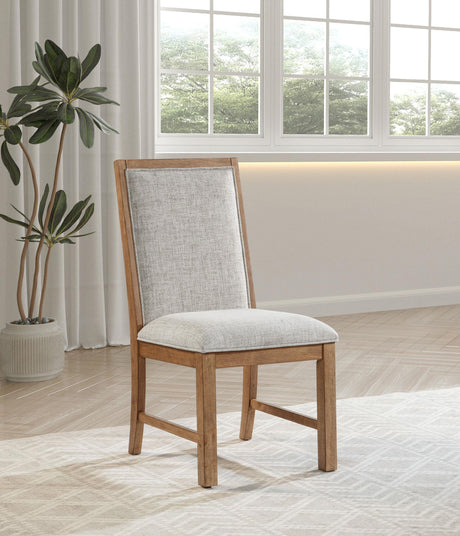 Bruner Natural Brown Side Chair, Set of 2 from Coaster - Luna Furniture