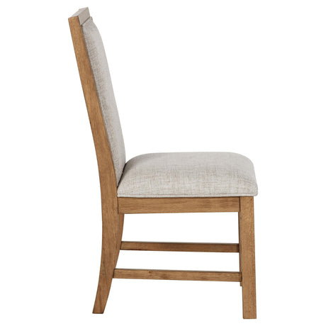 Bruner Natural Brown Side Chair, Set of 2 from Coaster - Luna Furniture