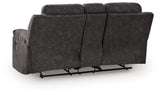 Brysonview Charcoal Reclining Loveseat with Console from Ashley Furniture - Luna Furniture