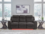 Brysonview Charcoal Reclining Sofa from Ashley - Luna Furniture