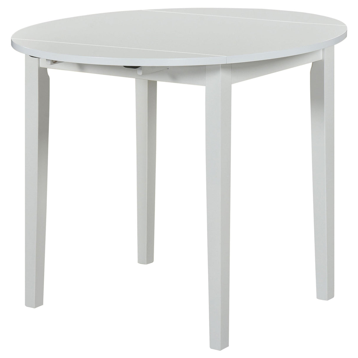 Bucknell White 3-Piece Round Drop Leaf Dining Set from Coaster - Luna Furniture