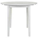Bucknell White 3-Piece Round Drop Leaf Dining Set from Coaster - Luna Furniture